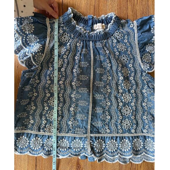 Jennifer & Grace Embroidered Floral Pattern Top Size Large - Picture 5 of 6